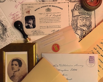 Replicas Bram Stokers Dracula Film, Letters and documents Mina Murray, Jonathan Harker, Van Helsing