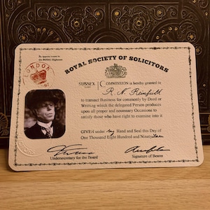 Replicas Bram Stokers Dracula Film, Letters and documents Mina Murray, Jonathan Harker, Van Helsing image 4