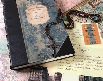 Jonathan Harkers Tagebuch – Handgefertigt – Leder – Viktorianische Replik mit Karten und Accessoires aus dem 19. Jahrhundert