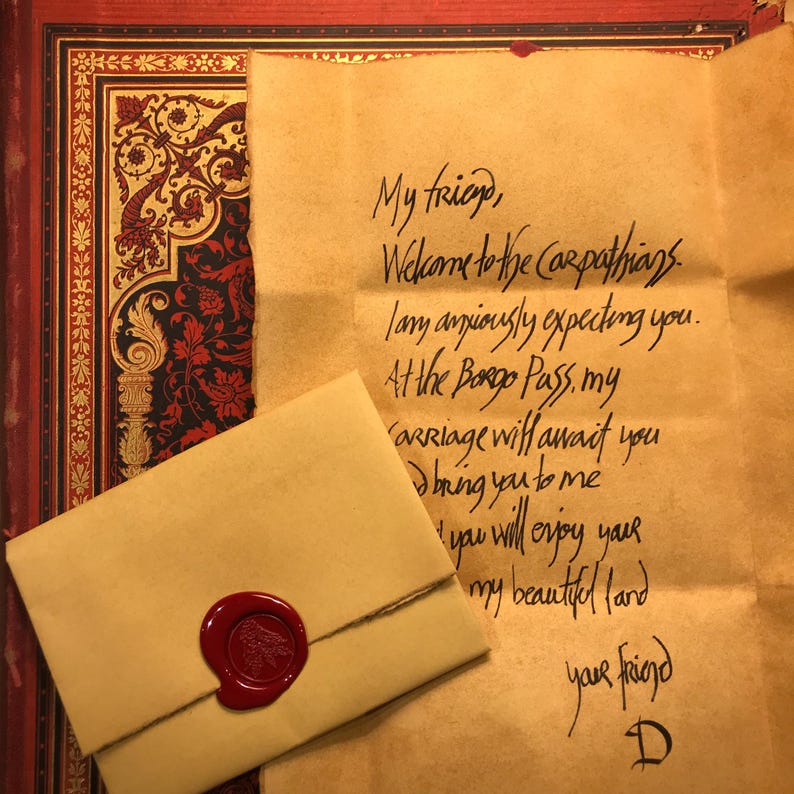 Replicas Bram Stokers Dracula Film, Letters and documents Mina Murray, Jonathan Harker, Van Helsing image 3