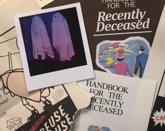 Digital Download: Bio Exorcist Flyer, Business Cards, Polaroid Ghost, Recently Deceased cover. Small Bundle