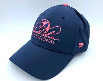 Fanatics, Arnold Palmer Invitational, Golf Hat, Bay Hill Club, Navy Blue & Pink, Flex Fit, Ball Cap, Size S/M, Rare Color Scheme, Mastercard