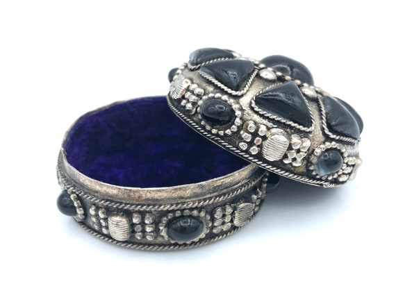 Boîte à Bijoux En Onyx - Occasion, Bon état Général Avec Petit éclat - Coffret Vintage