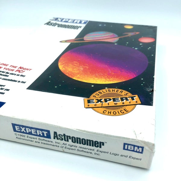 Vintage Expert Software Expert Astronomer for Tandy or IBM 5 1/4 & 3 1/2 Disks 1992