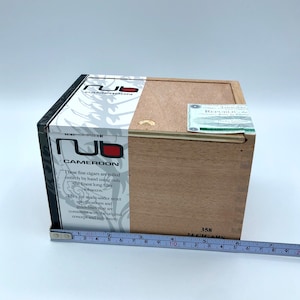 Handmade Wood Cigar Box w/ Sliding Lid - Small