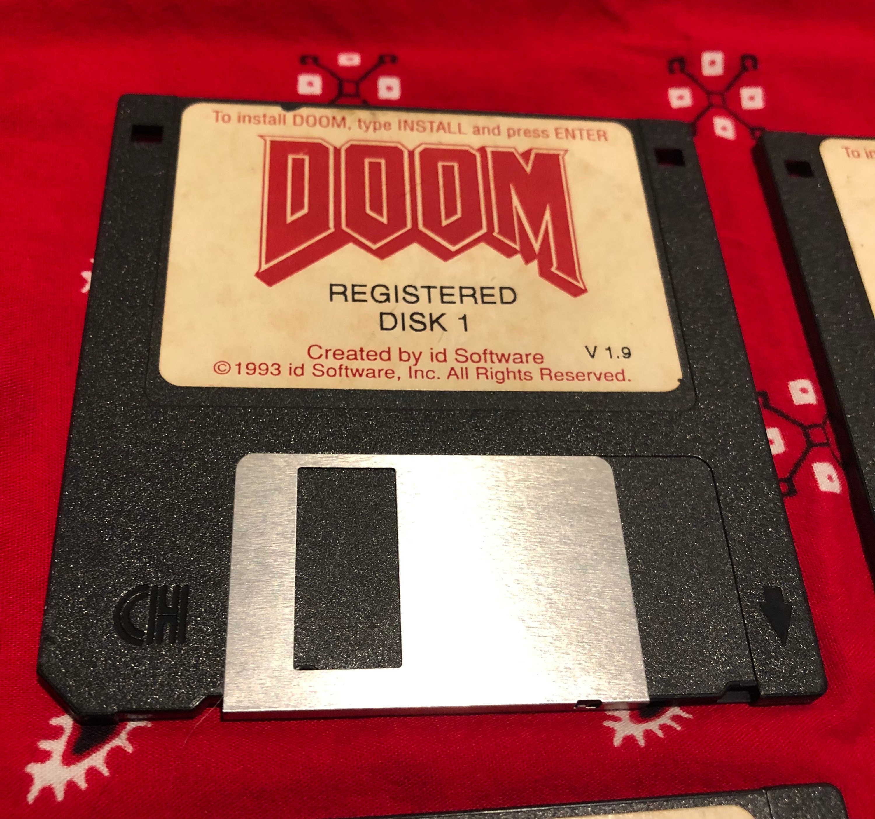 Original Doom Vintage Floppy Disks 1993 V1.9 Id Software PC Etsy UK