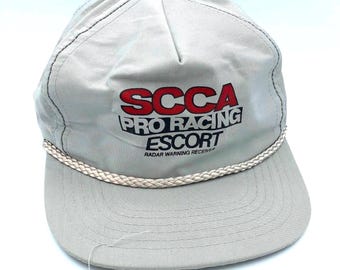 Vintage Snapback Rope Hat SCCA Pro Racing ESCORT Promotional Crew Exclusive