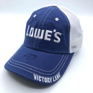 Vintage Autographed Hat Team Lowes Racing Victory Lane by Hendrick Motor Sports