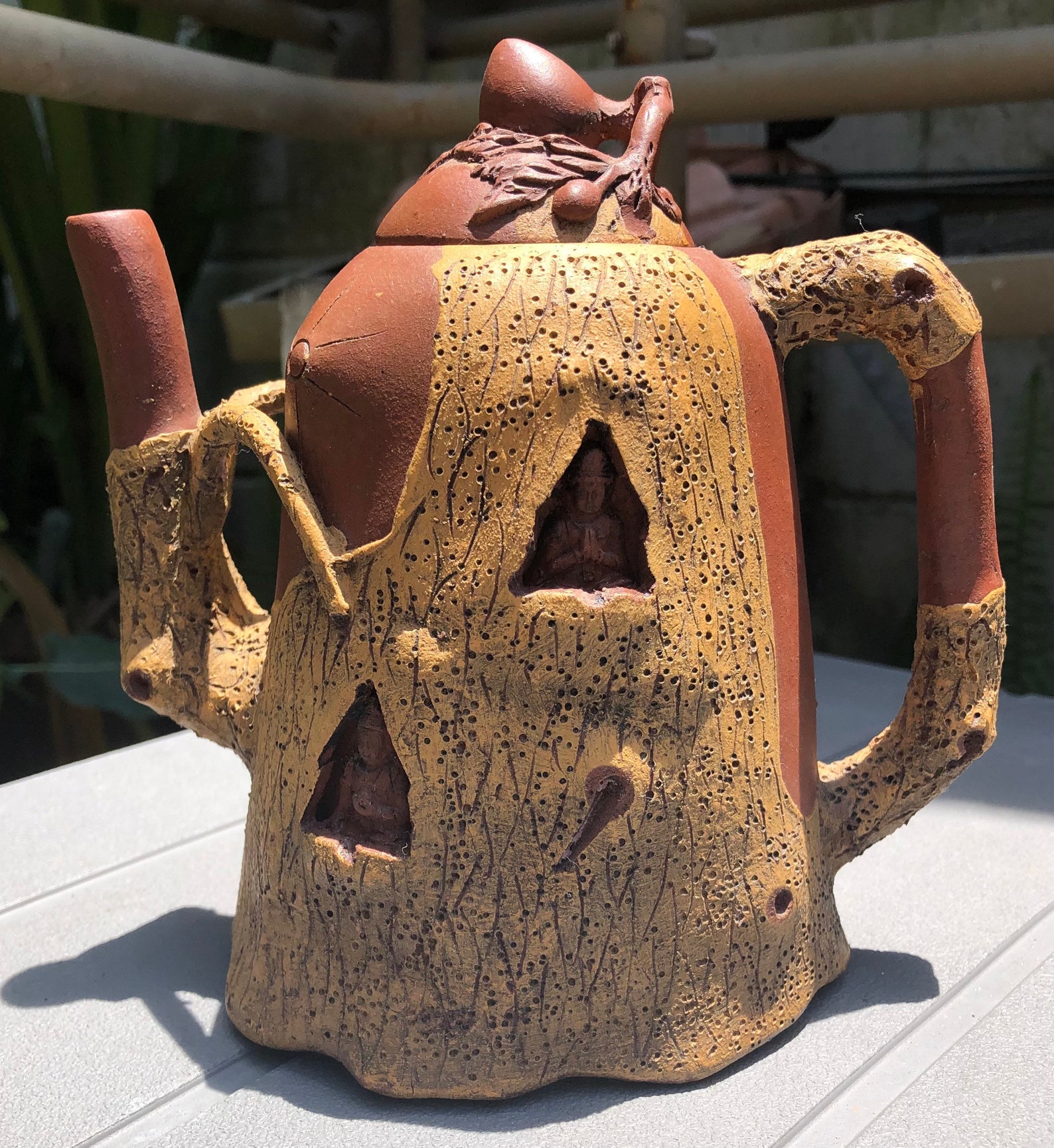 Hand Made Terracotta Watering Can Teapot With Separate Lid Etsy