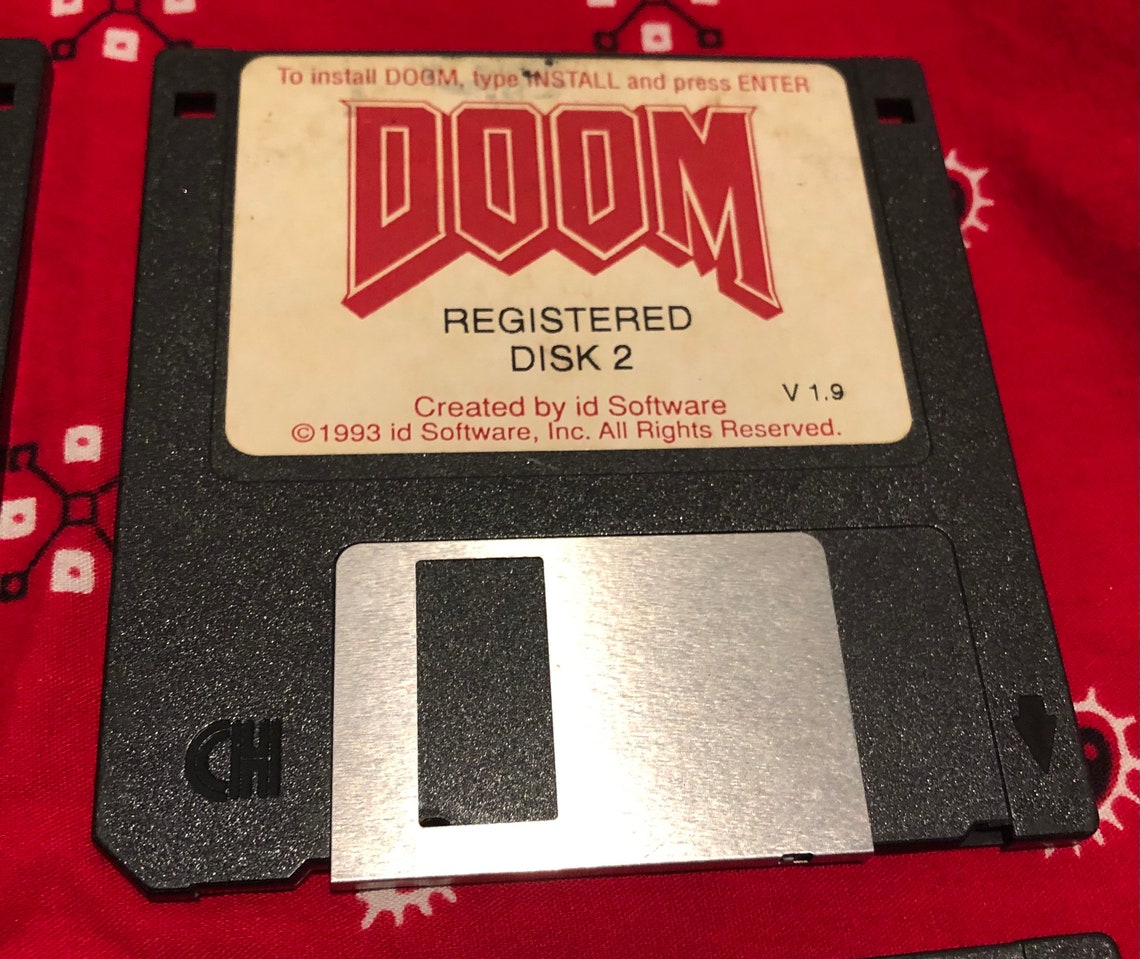 Original Doom Vintage Floppy Disks 1993 V1.9 Id Software PC Etsy UK