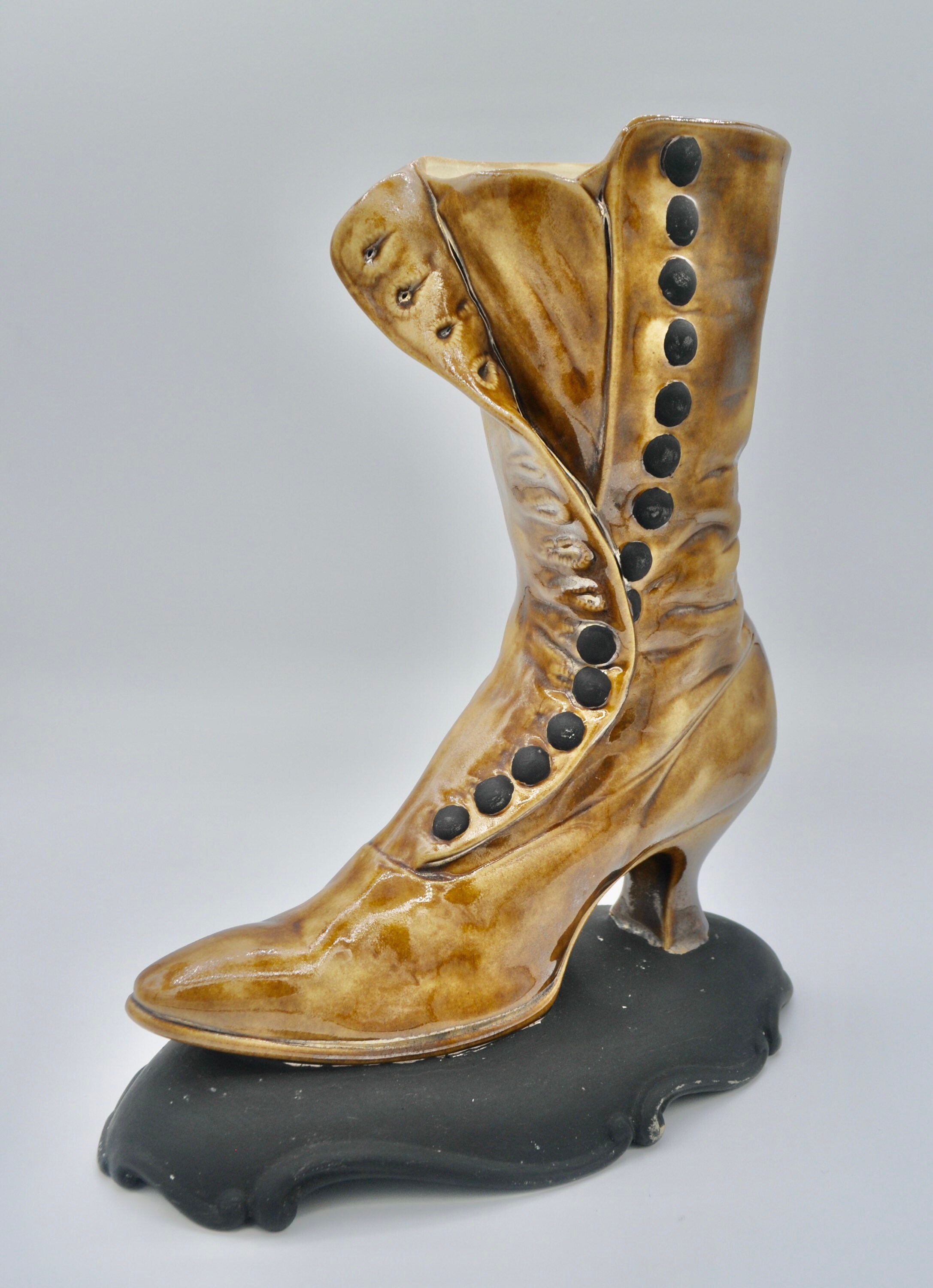 1970s Atlantic Mold Ceramic Boot Vase Western Motif Etsy