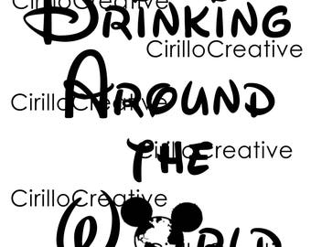 DIY Drinking Around the World Epcot T-Shirts - FILES ONLY