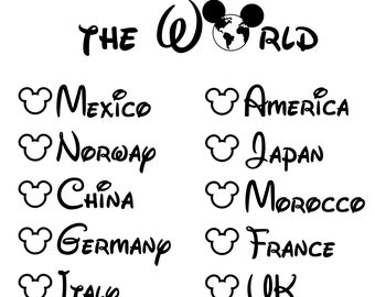 Epcot - DIY Drinking Around the World T-Shirt Design FILE ONLY - checklist shirt