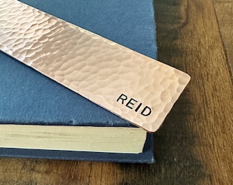 Personalized Copper Bookmark, Hand Stamped and Customizable