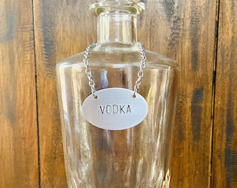Custom Decanter Tag, Wine Label, Bottle Tags, Bar Gifts