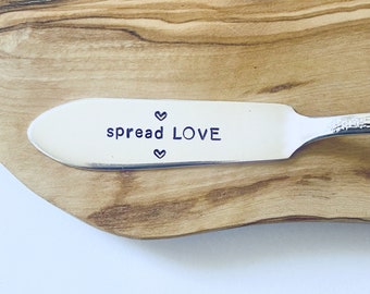 Spread Love Cheese Spreader, Hostess Gift, Housewarming Gifts, Butter Jelly Knife