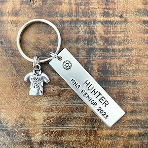 Personalized Soccer Keychain, Custom Soccer Senior Night Gifts, Soccer Team Gift