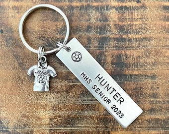Personalized Soccer Keychain, Custom Soccer Senior Night Gifts, Soccer Team Gift