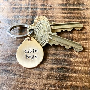 Custom Brass Keychain, Personalized Gift, Name Key Chain, Bridesmaid Gifts