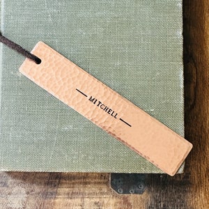 Personalized Copper Bookmark, Book Lover Gift, Gifts For Readers, Custom Bookmarks