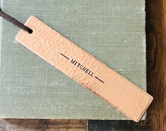 Personalized Copper Bookmark, Book Lover Gift, Gifts For Readers, Custom Bookmarks