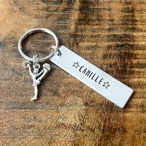 Personalized Cheer Keychain, Cheerleader Gifts, Cheer Coach Gift