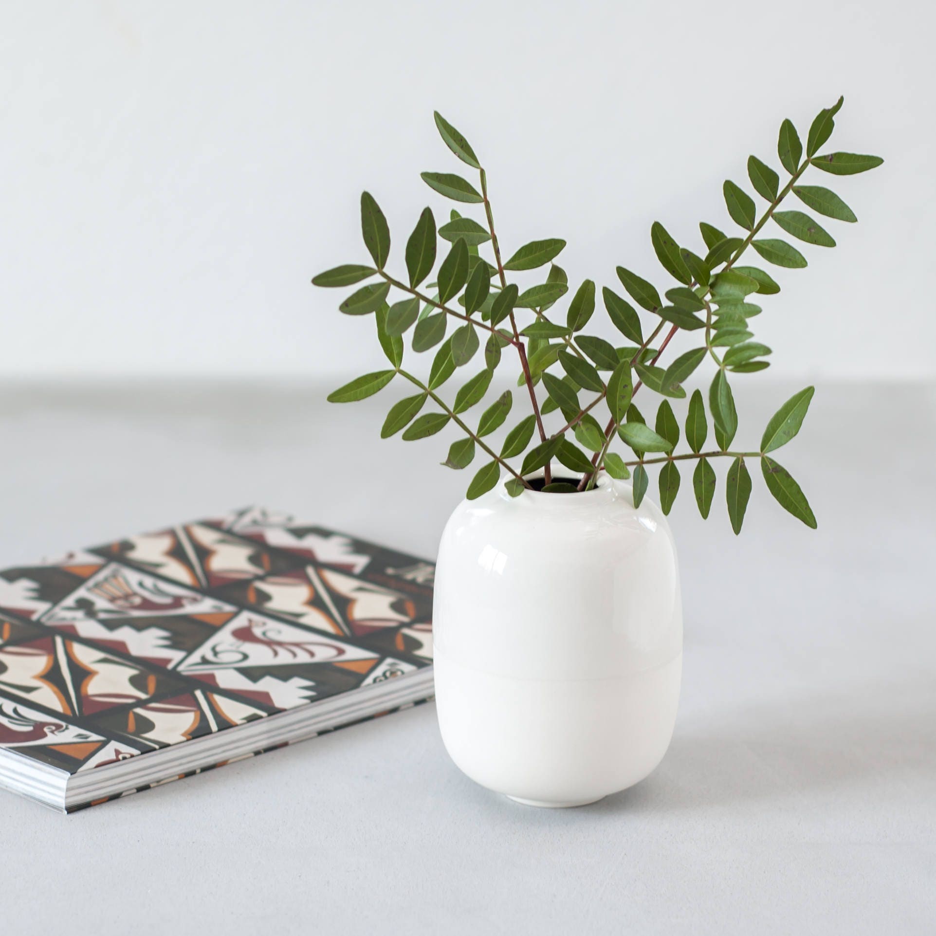 Small White Vase Minimalist Decor Porcelain Bud Vase White Etsy