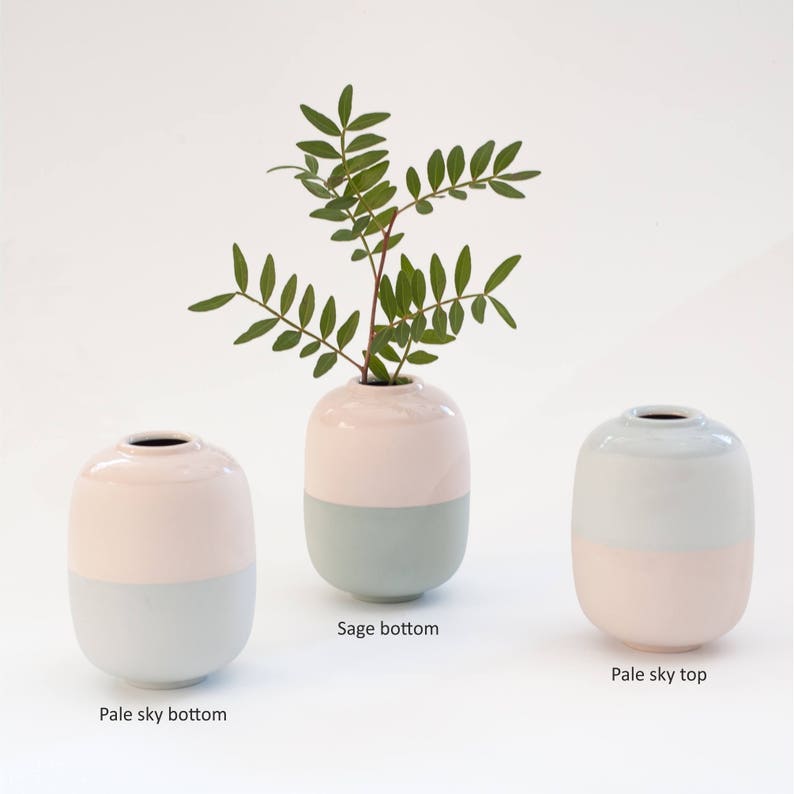 Pastel Ceramic Vase Matte Ceramic Bud Vase Handmade Modern Etsy