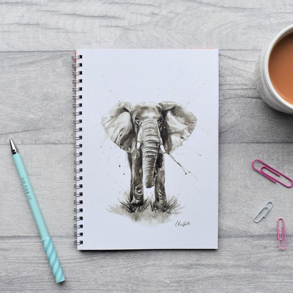 Elephant notebook - a5 lined notebook