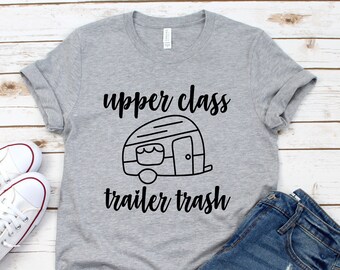 Camisas Glamper, Basura de remolque de clase alta, Camisas Glamping, Camisas de camping divertidas, Camisas RV Camper, Camisas de Camping RV, Camisas RV, Regalos Rv