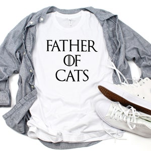 猫のお父さんシャツ、メンズ猫シャツ、猫のお父さんシャツ、猫のお父さんTシャツ、面白い猫シャツ、猫好きへのギフト、猫のお父さんへの父の日ギフト