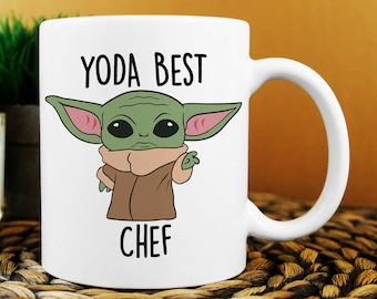 Best Chef Ever, Yoda Best Chef Mug, Best Chef Gift, Gift for Chef, Chef Birthday Gift, Funny Chef Mug, Baby Yoda Mug, Funny Chef Gifts