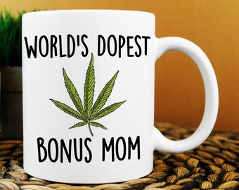 Bonus mom gift, grappige verjaardag cadeau voor bonus moeder, beste bonus moeder ooit mok, grappige bonus moeder cadeau, bonus moeder verjaardagscadeau, bonus moeder mokken