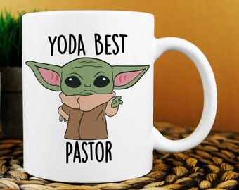 Mejor Pastor nunca, Yoda Mejor Taza De Pastor, Mejor Regalo De Pastor, Regalo para Pastor, Pastor Regalo de Cumpleaños, Divertido Pastor Taza, Bebé Yoda Taza, Pastor Taza