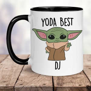 Caneca Yoda Melhor DJ, Melhor Presente de DJ de Todos os Tempos, Caneca Bebê Yoda, Presente Engraçado para DJ, Cartão de Aniversário de Dj, Melhor Presente de Dj do Mundo, Presente de Aniversário de Dj, Presentes de Dj