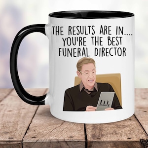 Regalo de Navidad para el Director Funerario, Regalo de Cumpleaños del Director Funerario, Camisa Divertida del Director Funerario, Mejor Taza del Director Funerario, Tarjeta Divertida
