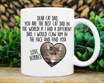 Custom Cat Dad Mug, Personalized Cat Mug, Cat Father Mug, Christmas Gift for Cat Dad, Cat Lover Gift, Cat Dad Gift, Father's Day Gift