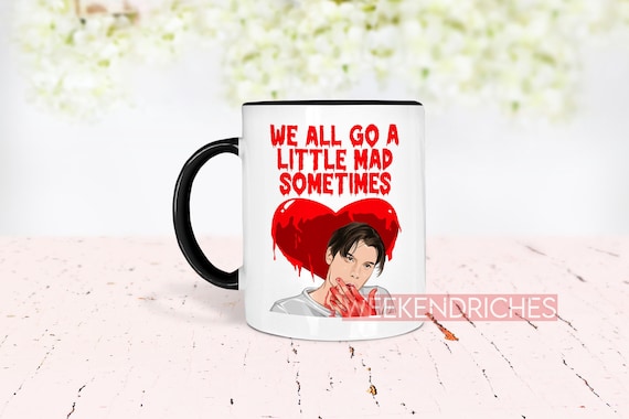 Billy Loomis Mugs, We All Go A Little Mad Sometimes Mug, Vintage Scream Shirt, Drew Barrymore, Let's Watch Scary Movie, Stu Macher Mug