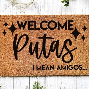 Funny Spanish Door Mats, Spanish Home Decor, Spanish Gifts, Abuela Gift, Jajaja, Chismosa Shirt, Welcome Puta Doormat, Latina Gift, New Home