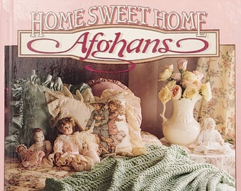 Libro con motivi all'uncinetto afgano Home Sweet Home di Leisure Arts Cozy Up Your Home