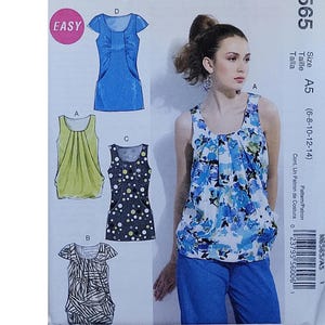 Misses&#39; Lined Tops Sewing Pattern McCall&#39;s M6565 Sizes 6-14 Stylish Blouse DIY Sewing Craft