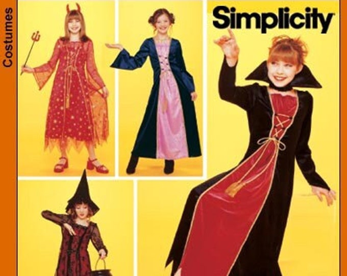 Girl's Costumes Simplicity Sewing Pattern 6937 Sizes 7-14 Witch, Devil ...
