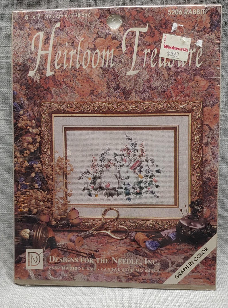 Vintage DMC Counted Cross Stitch Kit Heirloom Treasure 5206 Etsy