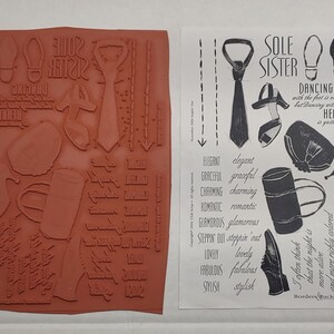 Stamp Sheet Club Scrap Steppin&#39; Out 15 High-Quality Rubber Stamps for Papercraft, Scrapbooking & Card Making