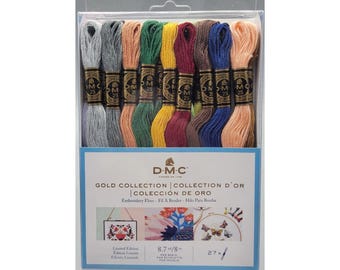 DMC Gold Collection Embroidery Floss: 27 Assorted Colors, 8.7yd Skeins