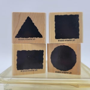 Vintage Stampin Up! Little Shapes Rubber Stamp Set - Card Making