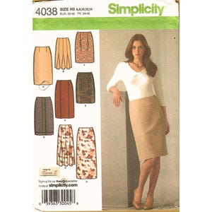 Skirt Sewing Pattern Misses’ Simplicity 4038 with Belt in Three Lengths Sizes 6-14 UNCUT