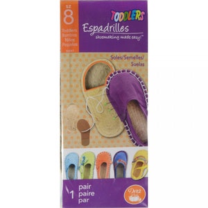 DIY Espadrilles Shoe Making Kit: Toddler Size 8