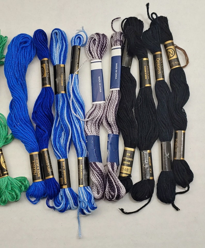 24 Skeins Iris DMC 25 DN Embroidery Floss Grab Bag Etsy