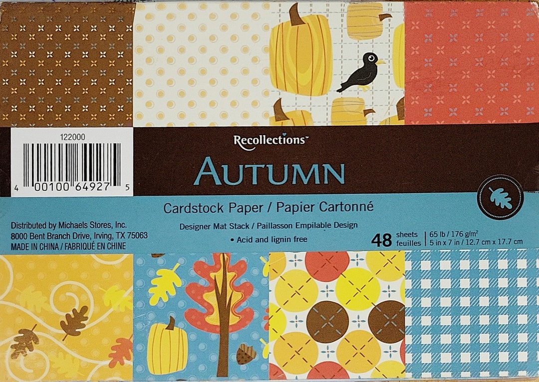 Recollections Autumn Cardstock Paper 5 X 7 48 Sheets Create